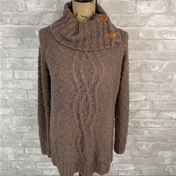 Anthropologie Moth Chunky Knit Cowlneck Sweater - Picture 8 of 8